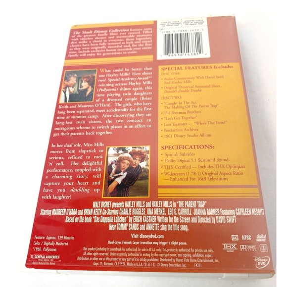 The Parent Trap (DVD, 2002, 2-Disc Set) - Picture 7 of 7